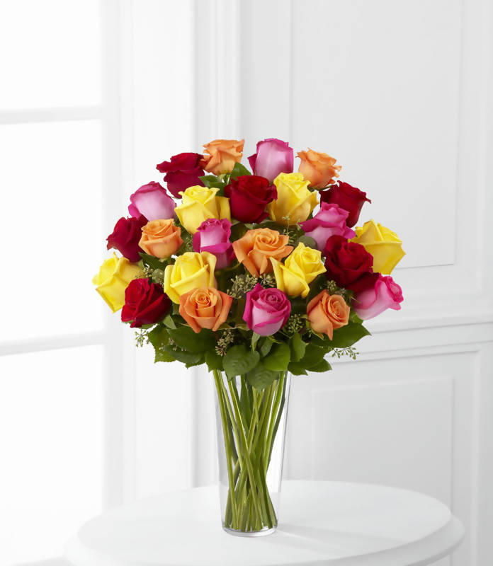 Bright Spark Rose Bouquet