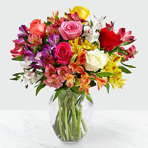 Bright & Colourful Mixed Vase Arrangement