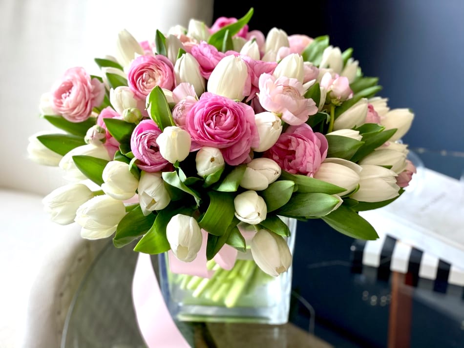 Tulips And Ranunculus Arrangement